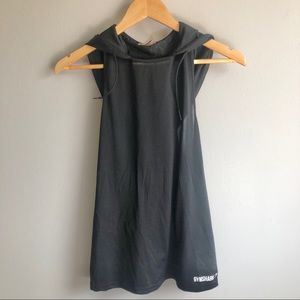 Gymshark hooded black tank top S